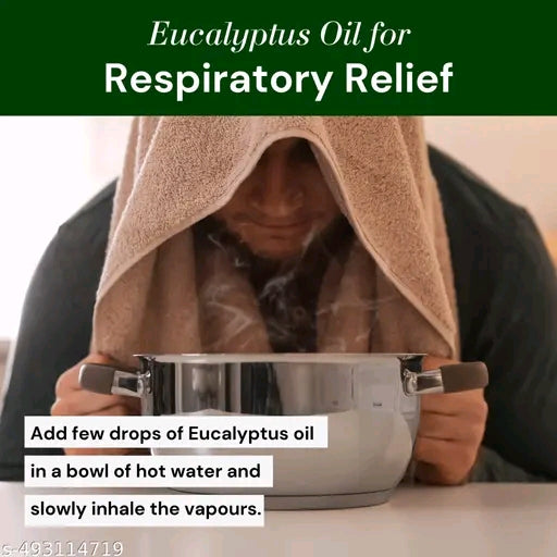 99 Herbs Eucalyptus Essential Oil - 100% Pure & Natural | For Hair Growth, Beard, Skin, Steam, Breathing, Muscle Pain, Diffuser & Aromatherapy - Therapeutic Grade (Undiluted)
