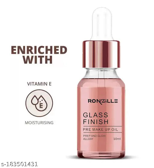 Ronzille Glass Glow Pre-Makeup Oil Primer – Enriched with Vitamin E (10ml)