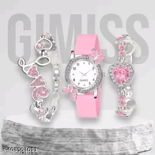 Fancy Women Analog Watches Combo with Bracelet – Pack of 3