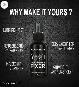 RONZILLE Makeup Fixer (60ml) with Natural Aloe Vera &amp; Vitamin E + Primer Tube (80ml)