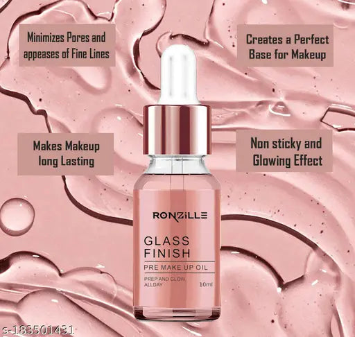 Ronzille Glass Glow Pre-Makeup Oil Primer – Enriched with Vitamin E (10ml)