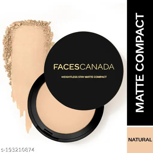 FACES CANADA Weightless Stay Matte Finish Compact Powder – Natural 02 (9g)