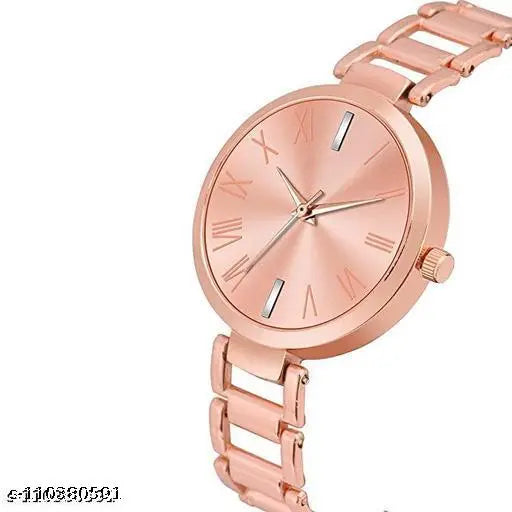 COPPER TITAL COSMIC Women’s Watch &amp; Bracelet Combo – Rose Gold Elegance