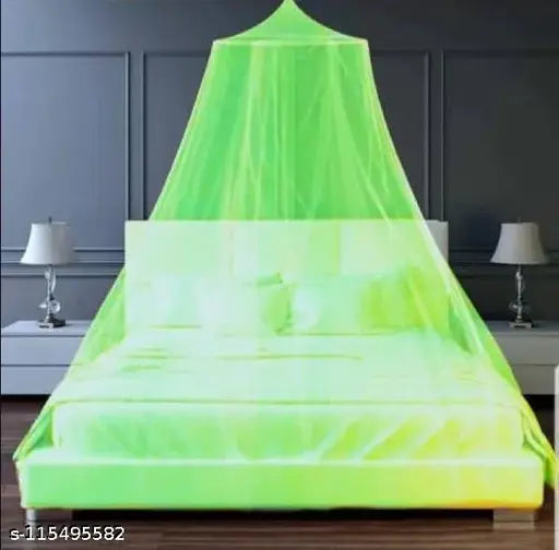 Purple Nylon Net Round Mosquito Net for Double &amp; Queen Size Beds