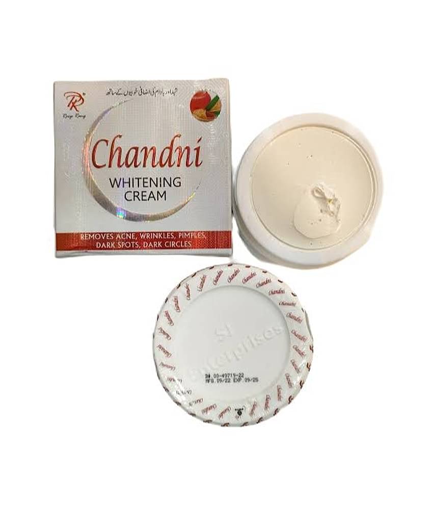 Chandni Whitening Beauty Cream Best Skin Lightener With Optimal Skin Penetrating Base. ( Removes Acne, Wrinkles, Pimples, Dark Spots, Dark Circles.)