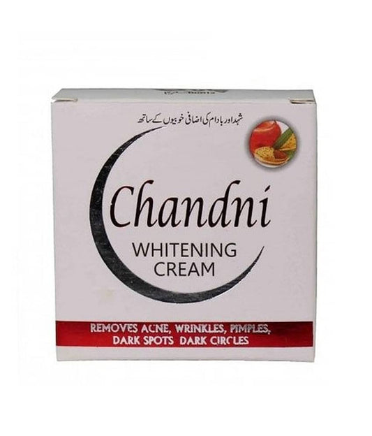 Chandni Whitening Beauty Cream Best Skin Lightener With Optimal Skin Penetrating Base. ( Removes Acne, Wrinkles, Pimples, Dark Spots, Dark Circles.)