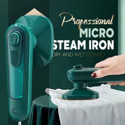 Portable Handheld Steam Iron Machine, Ironing Mini Handheld Press Support Dry And Wet Cloths, Micro Steam Iron For Fabric Clothes, Garments For Home & Travel, Wrinkles Removing (green,pink)