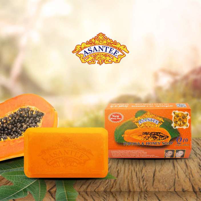 Asantee Papaya & Honey skin whitening Facial soap pack of 1