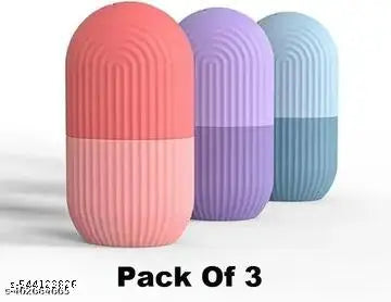 Reusable Ice Roller for Face – 3 pcs Set | For Glowing Skin, Puffiness &amp; Face Massage