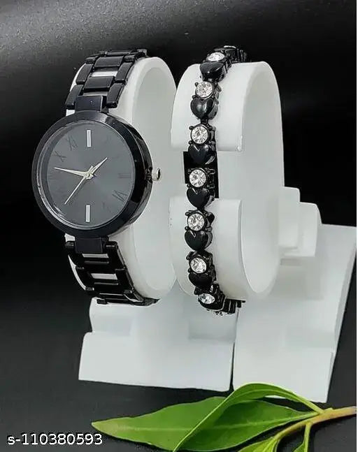 COPPER TITAL COSMIC Women’s Watch &amp; Bracelet Combo – Rose Gold Elegance