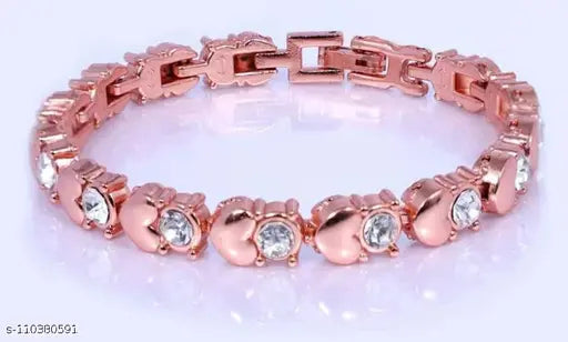 COPPER TITAL COSMIC Women’s Watch &amp; Bracelet Combo – Rose Gold Elegance